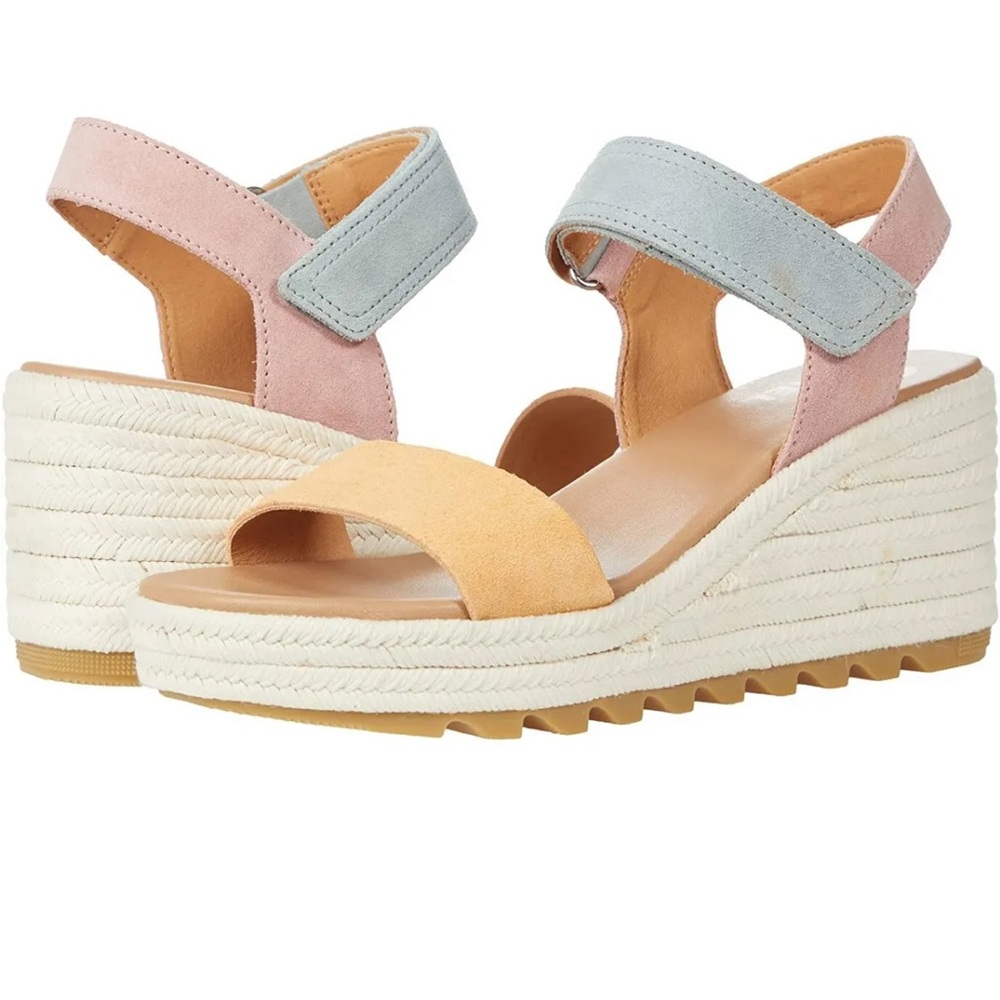 Sorel Cameron Wedge Sandals 7.5 “faded spark sea salt”